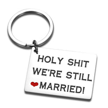 Load image into Gallery viewer, Valentine Day Funny Couple Kechain 5th 10th 20th 30th Anniversary Christmas Keychain Gifts for Him Her Husband Wife Wedding Birthday Gag Gifts for Men Hubby from Wifey Key Ring to My Man Jewelry