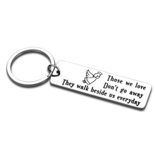Load image into Gallery viewer, Sympathy Memorial Gifts for Loss of Loved One Keychain Remembrance Gifts for Father Mother Grandfather Grandmother Angel Gift in Memory of Grandpa Grandma Mom Dad Son Daughter Keyring Jewelry