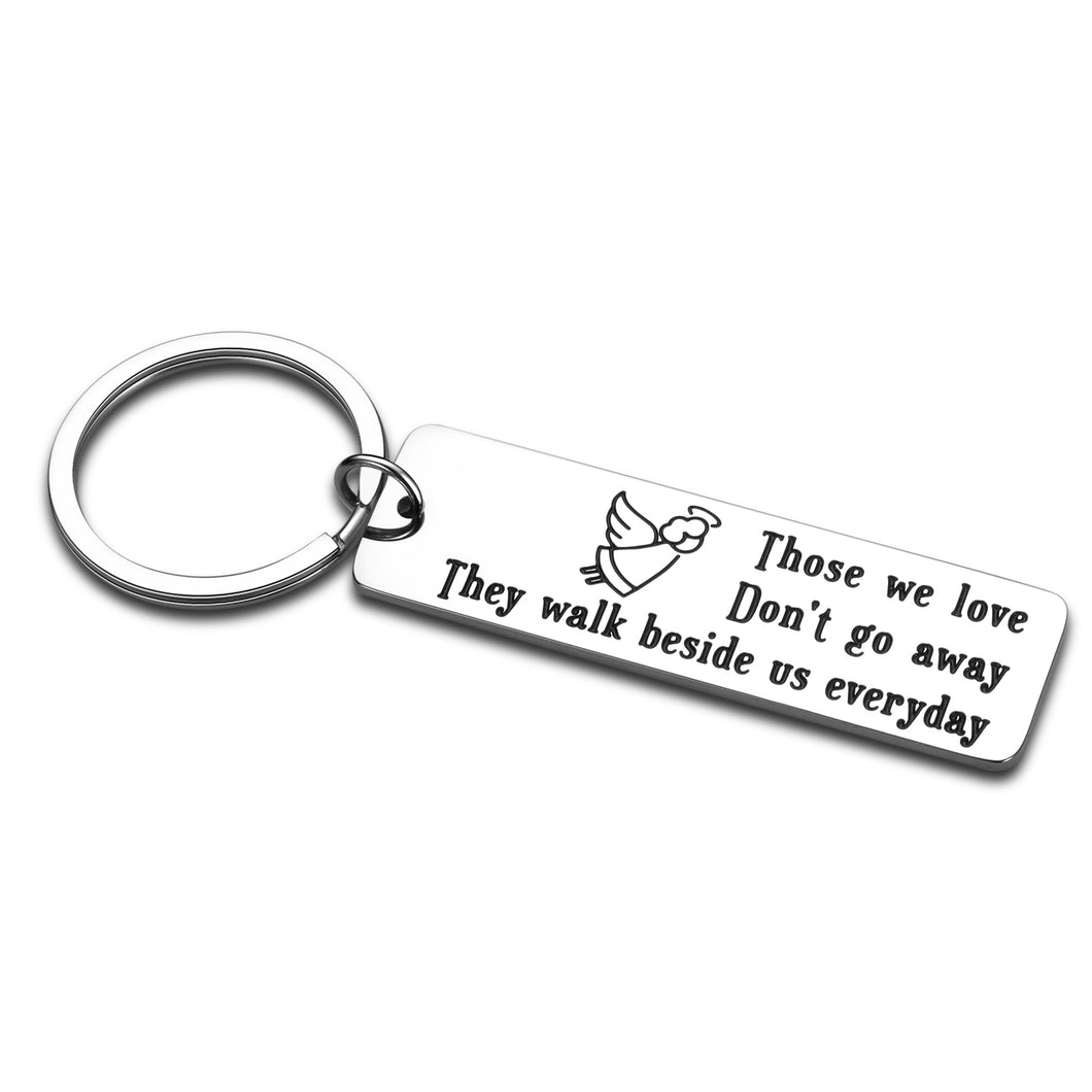 Sympathy Memorial Gifts for Loss of Loved One Keychain Remembrance Gifts for Father Mother Grandfather Grandmother Angel Gift in Memory of Grandpa Grandma Mom Dad Son Daughter Keyring Jewelry