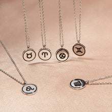 Load image into Gallery viewer, Pisces Zodiac Necklace Star Birth Sign Necklace Gifts Horoscope Necklace Silver Tone 16&quot; - 18&quot; Chain Astrology Jewelry Pendant For Women Girls Constellation Celestial Necklace Zodiac Gifts