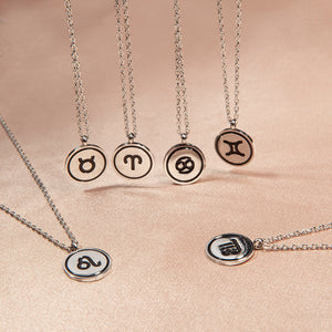 Pisces Zodiac Necklace Star Birth Sign Necklace Gifts Horoscope Necklace Silver Tone 16" - 18" Chain Astrology Jewelry Pendant For Women Girls Constellation Celestial Necklace Zodiac Gifts