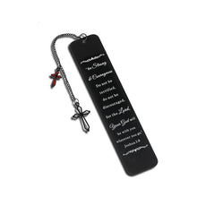 Load image into Gallery viewer, Christian Gifts Bookmark for Women Men Inspirational Religious Bookmarks with Cross Pendants Back to School Christmas Gift for Son Daughter Friends Bible Verse Baptism Joshua 9:11 Bookmark for Godson