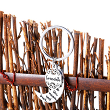 Load image into Gallery viewer, Christmas Gift Grandma Keychain from Granddaughter I Love You to The Moon and Back Keychain Gifts for Grandmother Mothers Day Gift from Ggrandson Grandchild Keyring Birthday Stocking Stuffers Valentines Thanksgiving Day