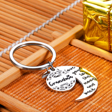 Load image into Gallery viewer, Christmas Gift Grandma Keychain from Granddaughter I Love You to The Moon and Back Keychain Gifts for Grandmother Mothers Day Gift from Ggrandson Grandchild Keyring Birthday Stocking Stuffers Valentines Thanksgiving Day