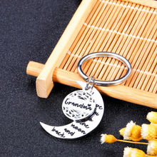Load image into Gallery viewer, Christmas Gift Grandma Keychain from Granddaughter I Love You to The Moon and Back Keychain Gifts for Grandmother Mothers Day Gift from Ggrandson Grandchild Keyring Birthday Stocking Stuffers Valentines Thanksgiving Day